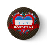 Vintage I Love Honduras Pinback Button