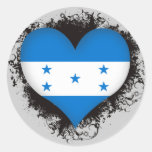 Vintage I Love Honduras Round Sticker