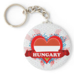 Vintage I Love Hungary Key Chain