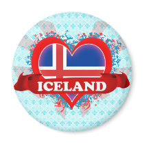 Vintage I Love Iceland Magnets