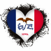 Vintage I Love Iowa Cut Out