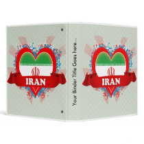 Vintage I Love Iran 3 Ring Binder