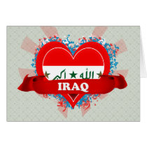 Vintage I Love Iraq Card