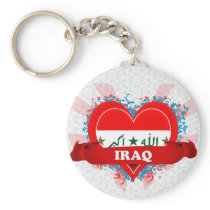 Vintage I Love Iraq Keychains