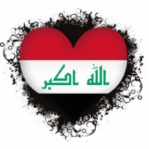 Vintage I Love Iraq Cut Outs