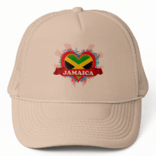 Vintage I Love Jamaica zazzle_hat