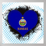 Vintage I Love Kansas Print