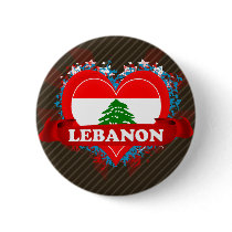 Vintage I Love Lebanon Buttons
