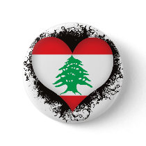 Vintage I Love Lebanon Pinback Buttons