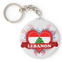 Vintage I Love Lebanon Key Chains