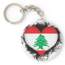 Vintage I Love Lebanon Key Chain