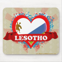 Vintage I Love Lesotho Mouse Pads