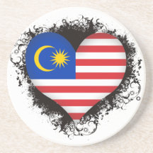 Vintage I Love Malaysia Drink Coaster