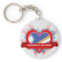 Vintage I Love Marshall Islands Key Chain