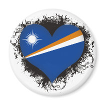 Vintage I Love Marshall Islands Fridge Magnets