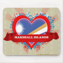 Vintage I Love Marshall Islands Mousepad