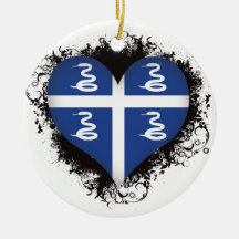 Vintage I Love Martinique Ornaments