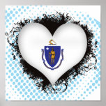 Vintage I Love Massachusetts Posters