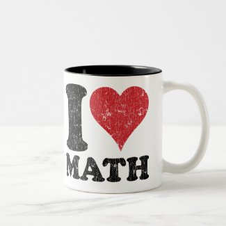 Vintage I Love Math Coffee Mugs