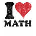 Vintage I Love Math Kids Ringer T-Shirt
