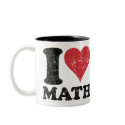 Vintage I Love Math mugs by teachertees Vintage I Love Math mugs