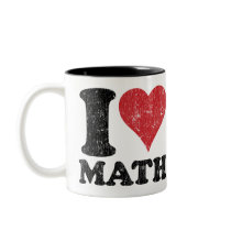 Vintage I Love Math Coffee Mugs