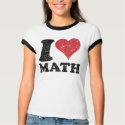 Vintage I Love Math Ringer T-Shirt by teachertees Vintage I Love Math Ringer T-Shirt