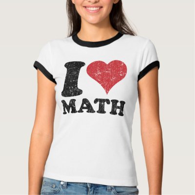 Vintage I Love Math Ringer T-Shirt
