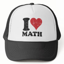 Vintage I Love Math Trucker Hat