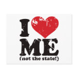 Vintage I Love Me! Postcard