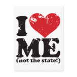 Vintage I Love Me! Postcard
