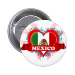 Vintage I Love Mexico Pinback Buttons