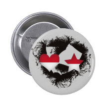 Vintage I Love Monaco Pinback Button