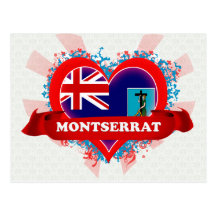 Vintage I Love Montserrat Postcard