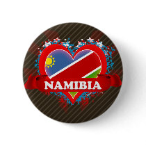 Vintage I Love Namibia Pinback Button