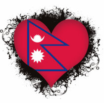 Vintage I Love Nepal Acrylic Cut Outs