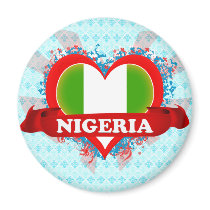 Vintage I Love Nigeria magnets