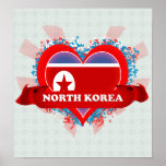 Vintage I Love North Korea posters
