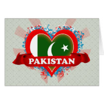 Vintage I Love Pakistan Greeting Cards