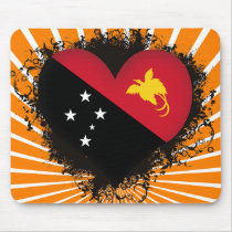Vintage I Love Papua New Guinea Mousepads