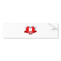 Vintage I Love Peru Bumper Sticker