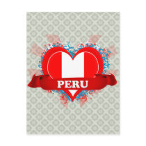 Vintage I Love Peru Postcard