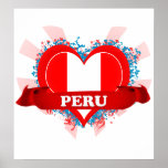 Vintage I Love Peru Poster