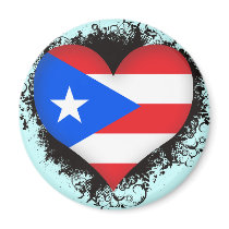 Vintage I Love Puerto Rico Fridge Magnet