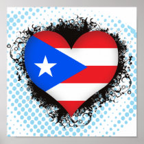 Vintage I Love Puerto Rico Poster