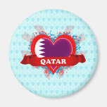 Vintage I Love Qatar Fridge Magnet