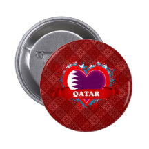 Vintage I Love Qatar Pins