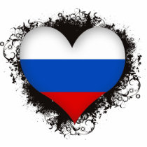 Vintage I Love Russia Cut Out