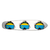 Vintage I Love Rwanda Custom Skate Board