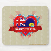 Vintage I Love Saint Helena Mousepads